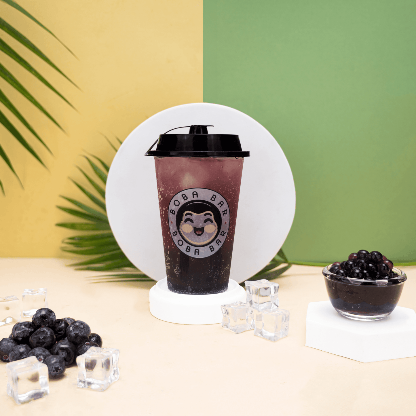 Blueberry Boba Tea with Sparkling Berry Cooler - Boba Bar