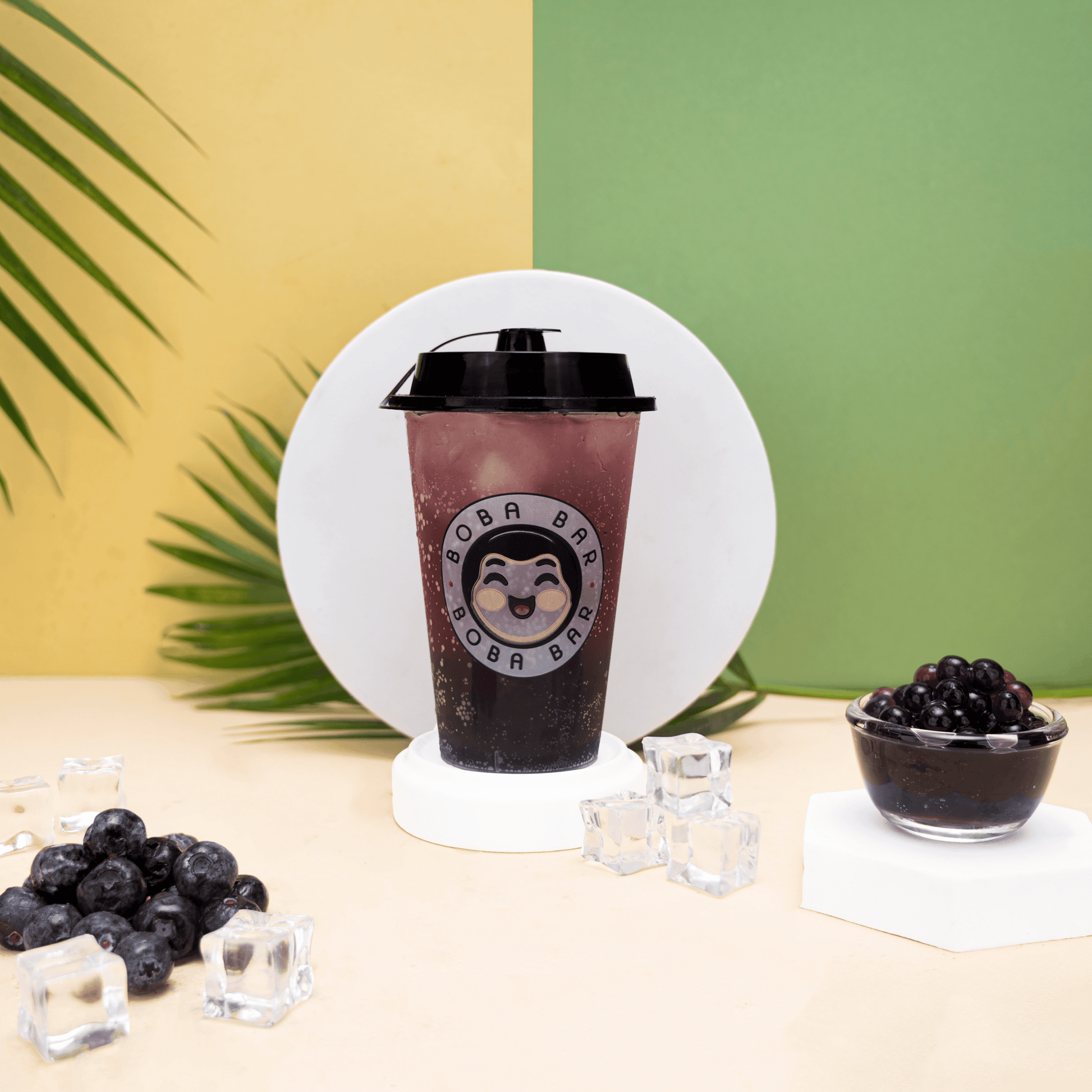Blueberry Boba Tea with Sparkling Berry Cooler - Boba Bar