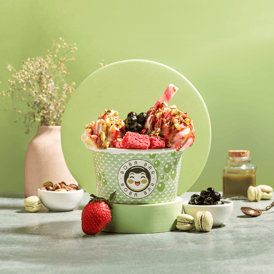 Boba Sundae Berry Pista – Fruity & Nutty