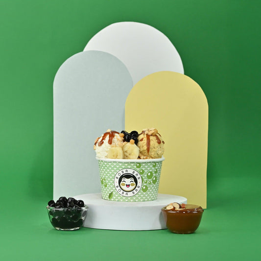 Caramel and Banana Boba Sundae with Ice Cream - Boba Bar