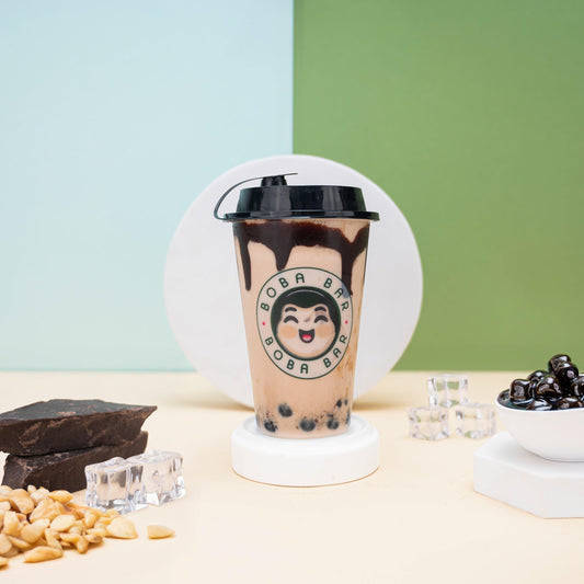 Choco Hazelnut Bubble Tea with Ice Cream - Boba Bar
