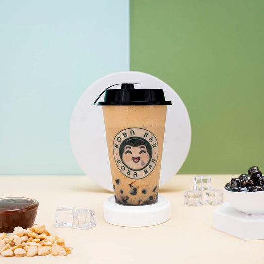 Hazelnut Caramel Coffee Bubble Tea - Boba Bar