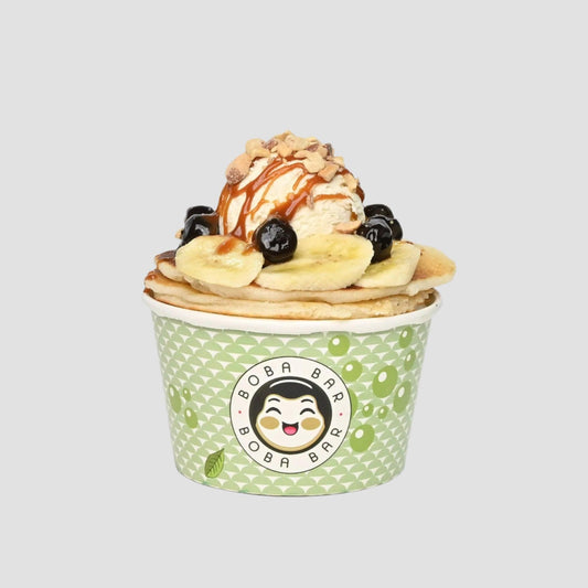 Caramel Banana Boba Pancake - Boba Bar
